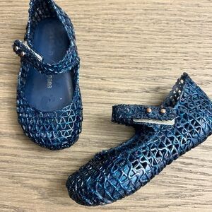 Mini Melissa Blue Canpana Shoes with Velcro Slip-On Design